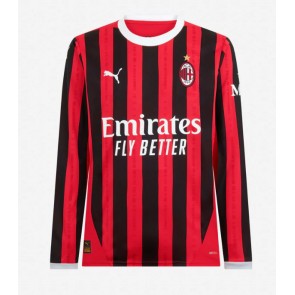 Lacne Muži Futbalové dres AC Milan 2024-25 Dlhy Rukáv - Domáci